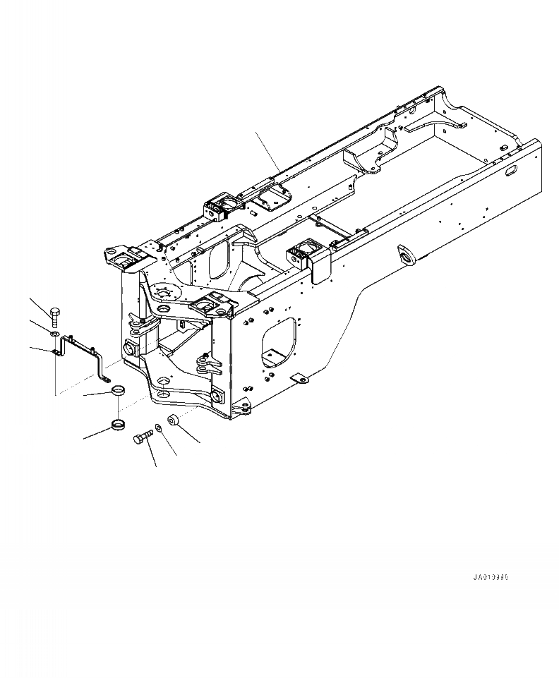 Схема запчастей Komatsu WA320-7 - J- ЗАДН. РАМА БЕЗ ДОПОЛН. ПРОТИВОВЕС ОСНОВНАЯ РАМА И ЕЕ ЧАСТИ