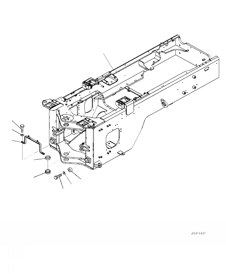 Схема запчастей Komatsu WA320-7 - J- ЗАДН. РАМА С ДОПОЛН. ПРОТИВОВЕС ОСНОВНАЯ РАМА И ЕЕ ЧАСТИ