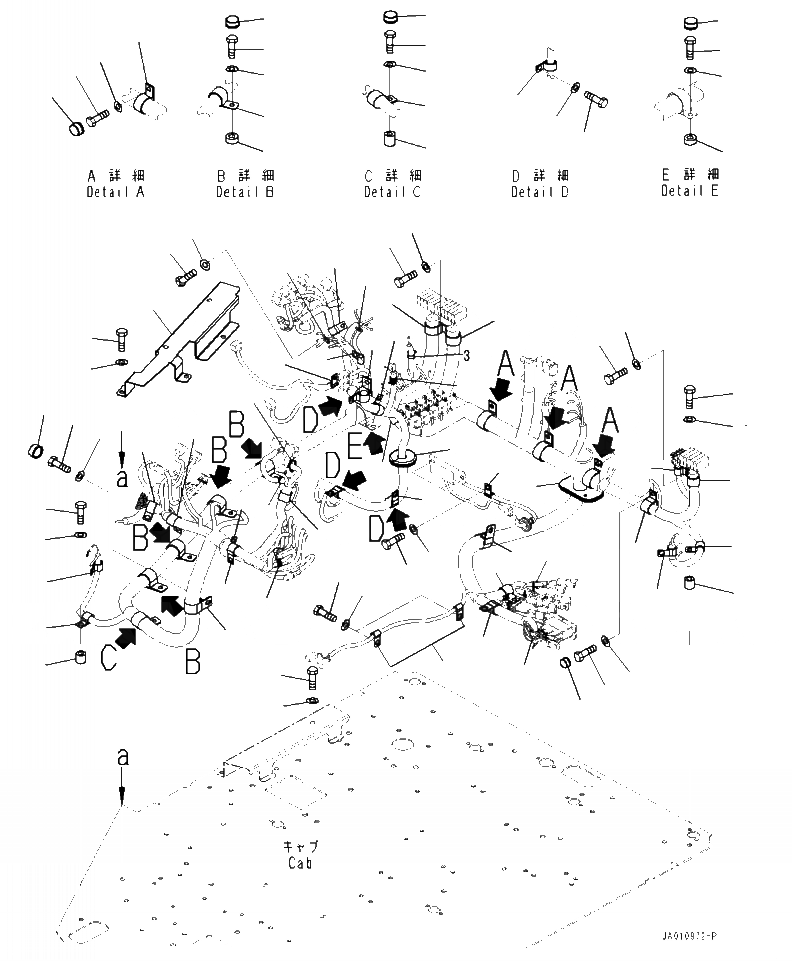 Схема запчастей Komatsu WA320-7 - K-7 КАБИНА ROPS КРЕПЛЕНИЕ ПРОВОДКА - ПОЛ (/) OPERATORXD S ОБСТАНОВКА И СИСТЕМА УПРАВЛЕНИЯ