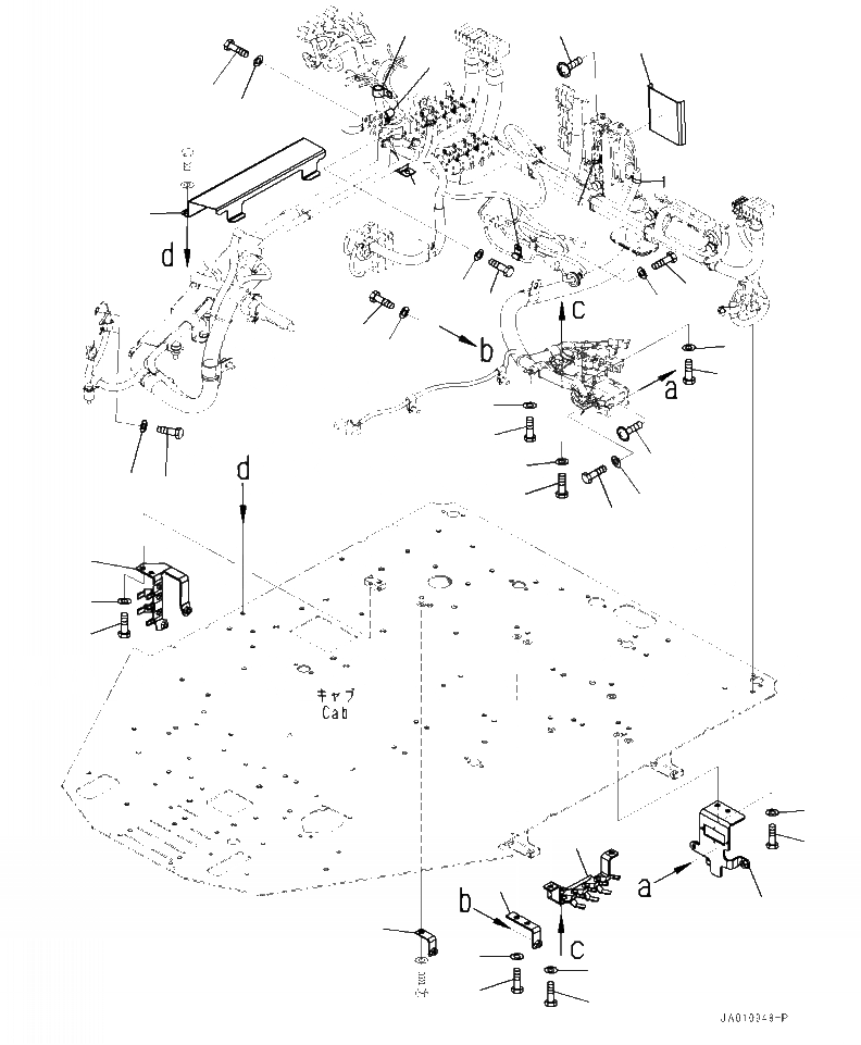 Схема запчастей Komatsu WA320-7 - K-8 КАБИНА ROPS КРЕПЛЕНИЕ ПРОВОДКА - ПОЛ (/) OPERATORXD S ОБСТАНОВКА И СИСТЕМА УПРАВЛЕНИЯ