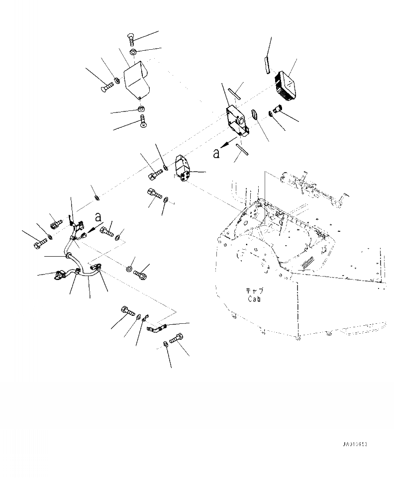 Схема запчастей Komatsu WA320-7 - K- КАБИНА ROPS ЗАДН. VIEW МОНИТОР OPERATORXD S ОБСТАНОВКА И СИСТЕМА УПРАВЛЕНИЯ