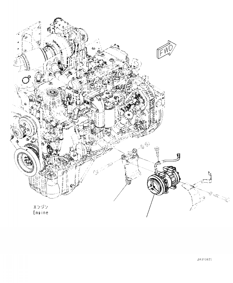 Схема запчастей Komatsu WA320-7 - K7- КОНДИЦ. ТРУБЫ КОМПРЕССОР ASSEMBLY OPERATORXD S ОБСТАНОВКА И СИСТЕМА УПРАВЛЕНИЯ