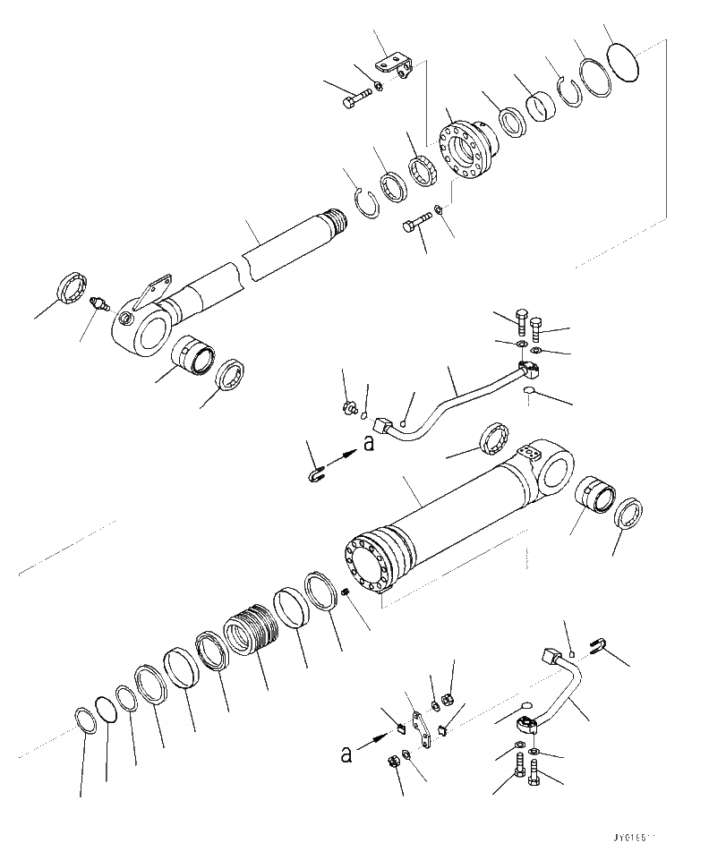 Схема запчастей Komatsu WA320-7 - T- ЦИЛИНДР ASSEMBLY КОВШ РАБОЧЕЕ ОБОРУДОВАНИЕ