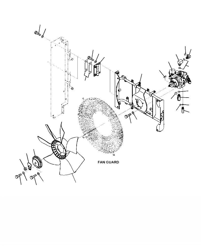 Схема запчастей Komatsu WA320-6 - C-A ВЕНТИЛЯТОР ОХЛАЖДЕНИЯ И МОТОР КРЕПЛЕНИЕ LATCH ТИП СИСТЕМА ОХЛАЖДЕНИЯ