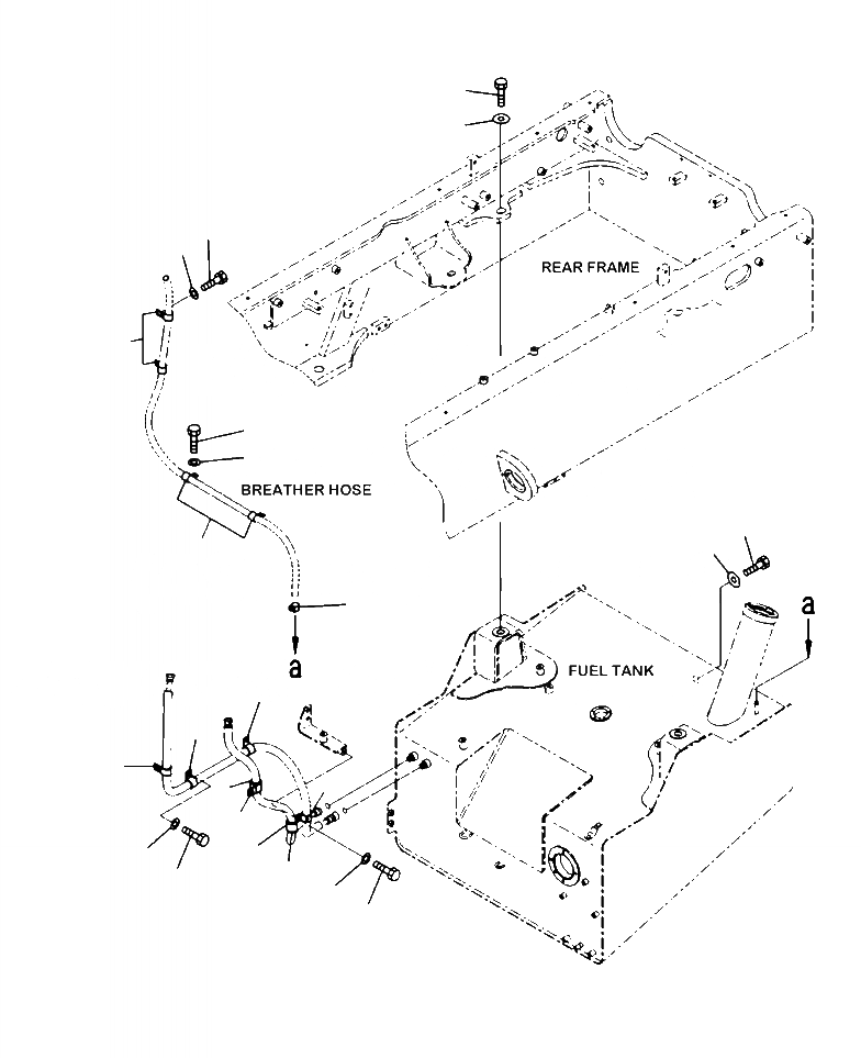 Схема запчастей Komatsu WA320-6 - D-A ТОПЛИВН. БАК. КРЕПЛЕНИЕ ТОПЛИВН. БАК. AND КОМПОНЕНТЫ