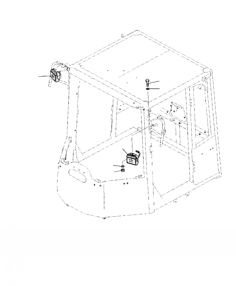 Схема запчастей Komatsu WA320-6 - E-A ЛАМПА РАБОЧ. ОСВЕЩЕНИЯ КРЕПЛЕНИЕED ON КАБИНА ЭЛЕКТРИКА