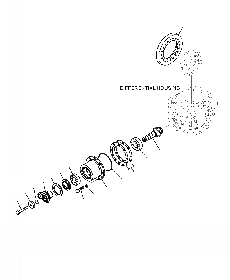 Схема запчастей Komatsu WA320-6 - F-A ЗАДН. МОСТ ДИФФЕРЕНЦ. (/) СИЛОВАЯ ПЕРЕДАЧА И КОНЕЧНАЯ ПЕРЕДАЧА