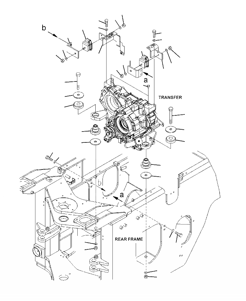 Схема запчастей Komatsu WA320-6 - F-8A ПЕРЕДАЧА КРЕПЛЕНИЕ СИЛОВАЯ ПЕРЕДАЧА И КОНЕЧНАЯ ПЕРЕДАЧА