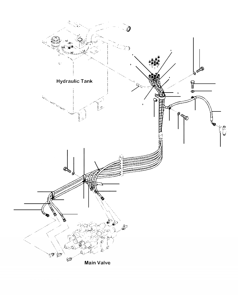 Схема запчастей Komatsu WA320-6 - H-A ГИДРОЛИНИЯ PPC ТРУБЫ (3-Х СЕКЦИОНН. КЛАПАН И ECSS) (/) ГИДРАВЛИКА