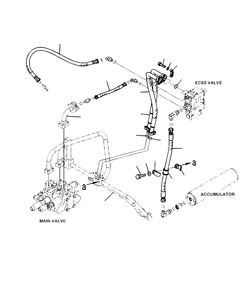 Схема запчастей Komatsu WA320-6 - H-A ГИДРОЛИНИЯ ECSS ТРУБЫ ГИДРАВЛИКА