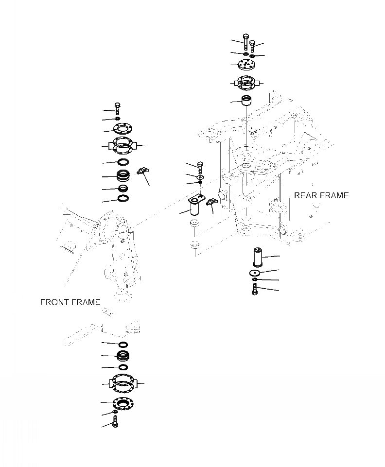 Схема запчастей Komatsu WA320-6 - J-A HINGE ПАЛЕЦ ОСНОВНАЯ РАМА И ЕЕ ЧАСТИ