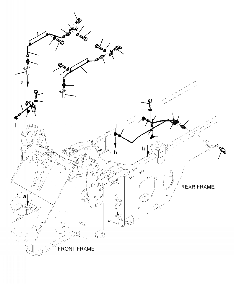 Схема запчастей Komatsu WA320-6 - J7-A УДАЛЕННАЯ СМАЗКА ОСНОВНАЯ РАМА И ЕЕ ЧАСТИ