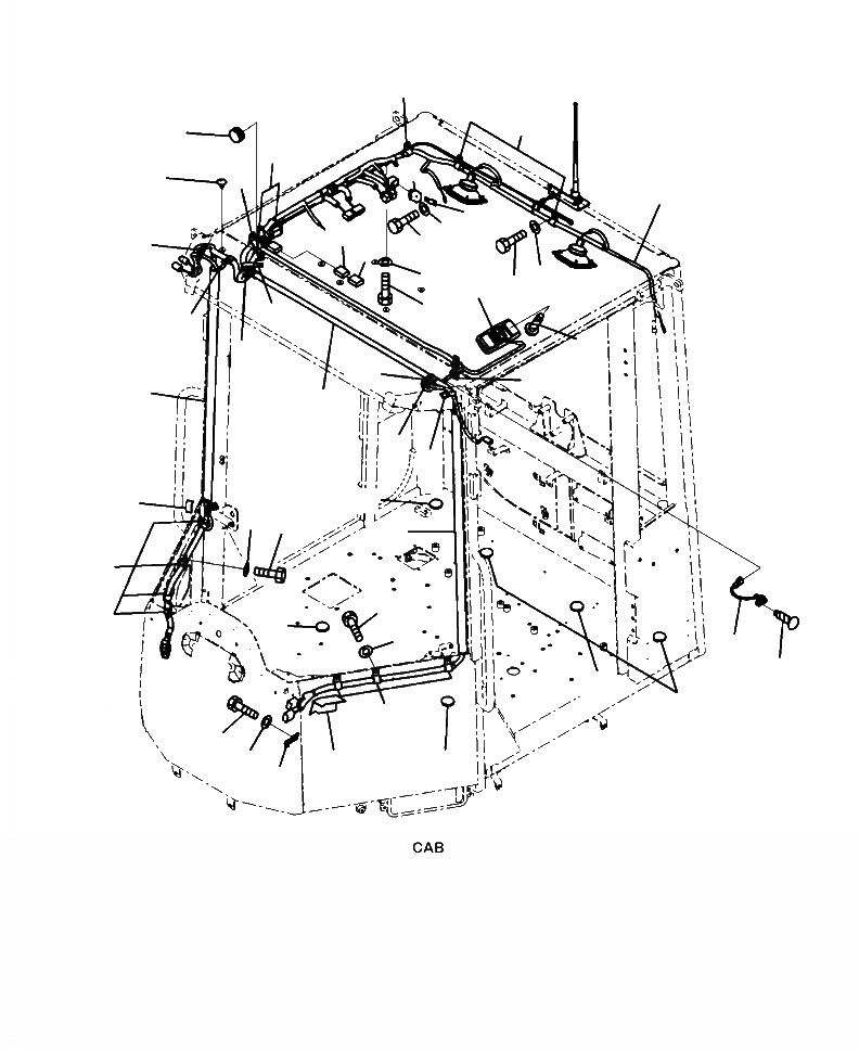 Схема запчастей Komatsu WA320-6 - K-8A КАБИНА ROPS ЭЛЕКТРОПРОВОДКА, КРЫШКА И BUTTON OPERATORXD S ОБСТАНОВКА И СИСТЕМА УПРАВЛЕНИЯ