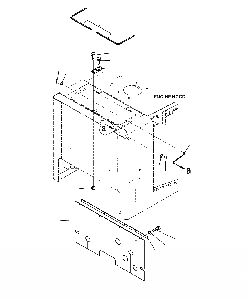 Схема запчастей Komatsu WA320-6 - M-A КАПОТ BULKHEAD ЧАСТИ КОРПУСА