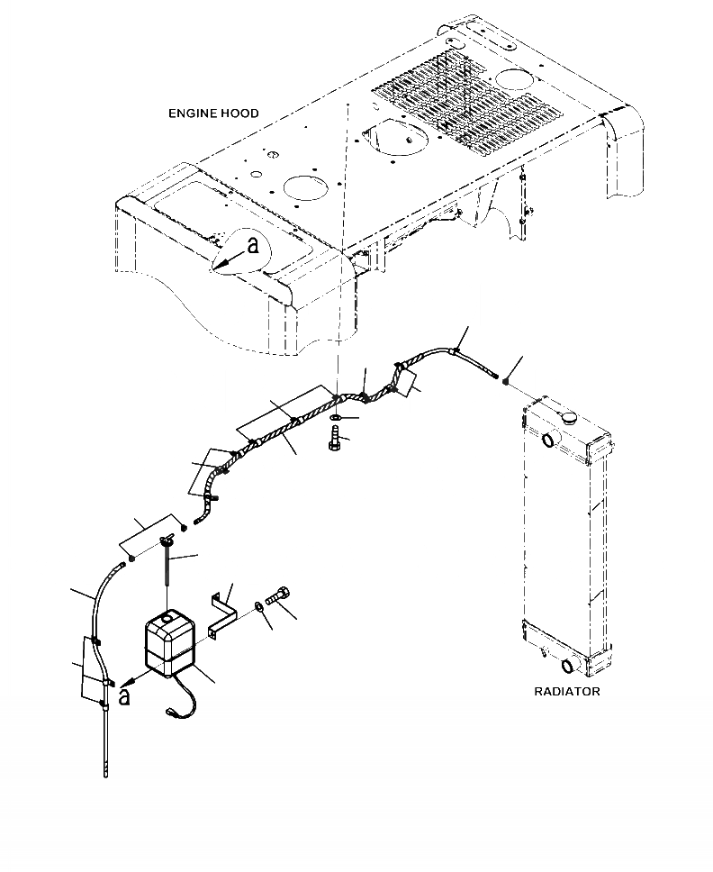 Схема запчастей Komatsu WA320-6 - M-A КАПОТ СИСТЕМА ТРУБ РАДИАТОРА ЧАСТИ КОРПУСА
