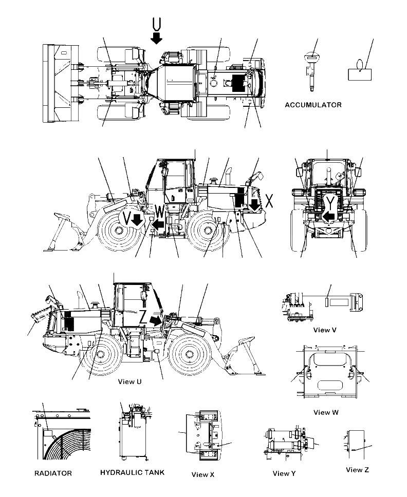 Схема запчастей Komatsu WA320-6 - U-A МАРКИРОВКА МАРКИРОВКА