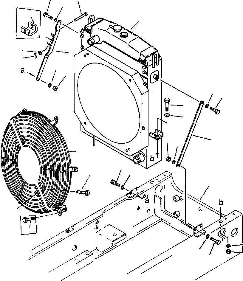 Схема запчастей Komatsu WA320-1LC - КРЕПЛЕНИЕ РАДИАТОРА & ВЕНТИЛЯТОР ДВИГ-ЛЯ ЧАСТИ КОРПУСА КОМПОНЕНТЫ ДВИГАТЕЛЯ & ЭЛЕКТРИКА