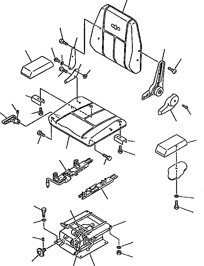 Схема запчастей Komatsu WA320-1LC - СИДЕНЬЕ ОПЕРАТОРА KOMATSU РАМА, ЧАСТИ КОРПУСА & SUPERSTRUCTURE