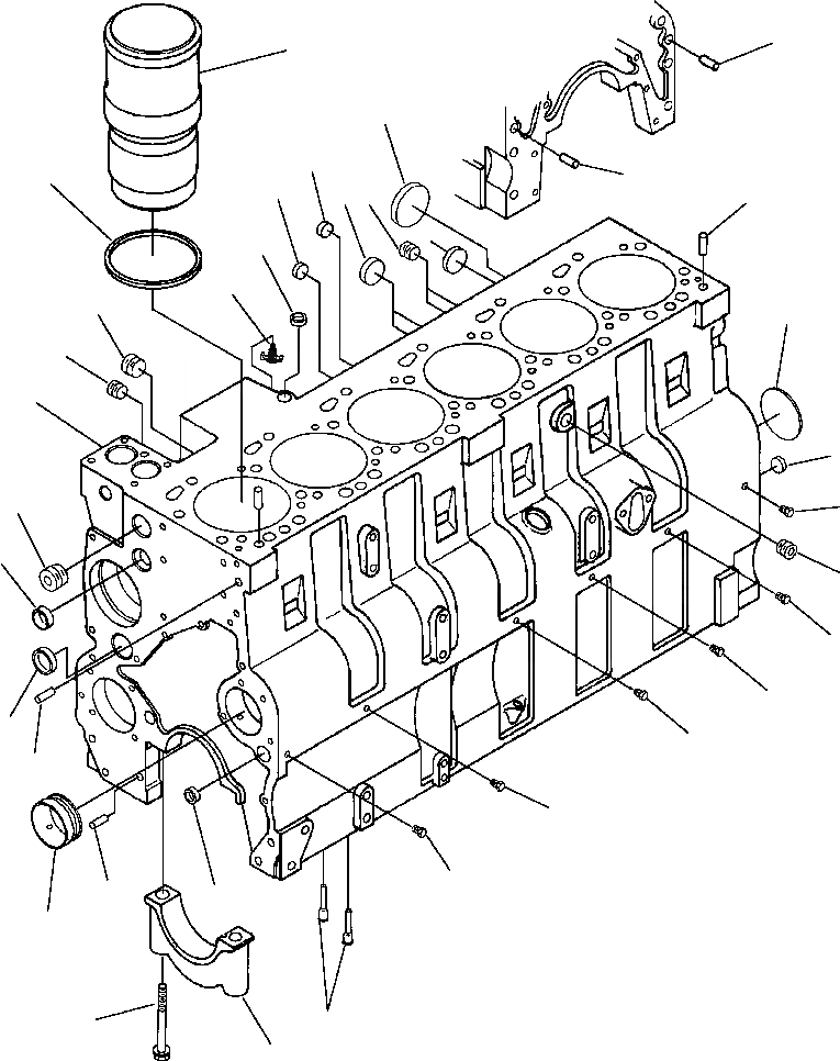 Схема запчастей Komatsu WA320-1LC - БЛОК ЦИЛИНДРОВ БЛОК ЦИЛИНДРОВ