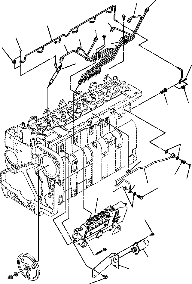 Схема запчастей Komatsu WA320-1LC - ТОПЛИВОПРОВОД. ТОПЛИВН. СИСТЕМА