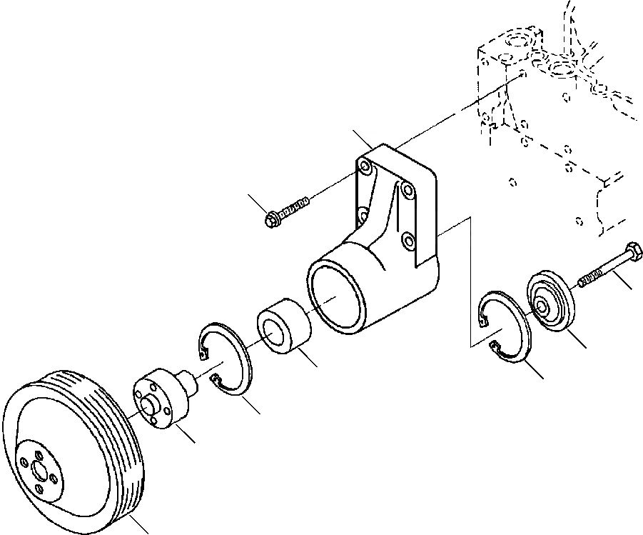 Схема запчастей Komatsu WA320-3L - FIG. A-AA ПРИВОД ВЕНТИЛЯТОРА ДВИГАТЕЛЬ