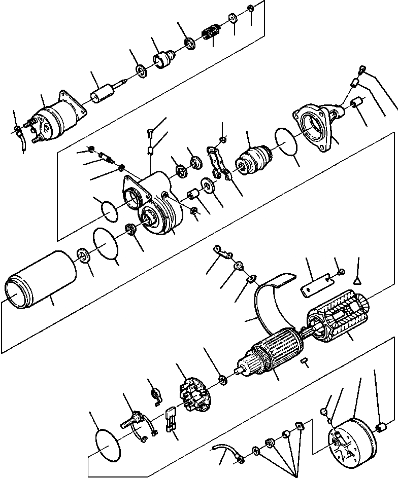 Схема запчастей Komatsu WA320-3L - FIG. A-AA СТАРТЕР - MT - ТИП - V ДВИГАТЕЛЬ