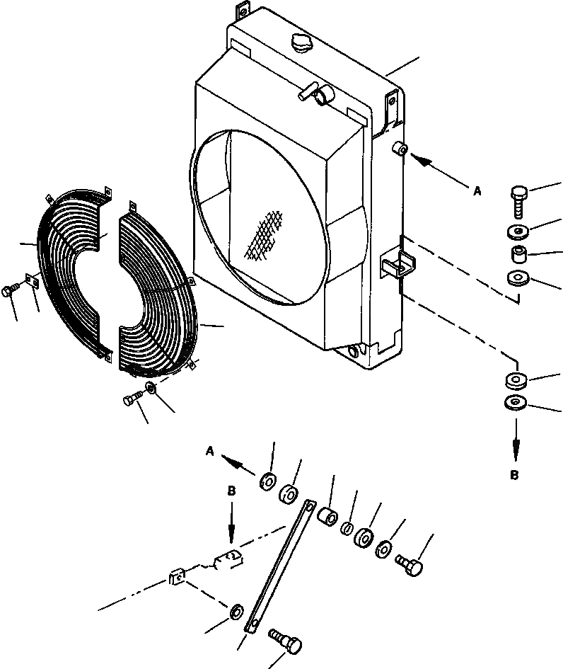 Схема запчастей Komatsu WA320-3L - FIG. C-A РАДИАТОР И КРЕПЛЕНИЕ СИСТЕМА ОХЛАЖДЕНИЯ