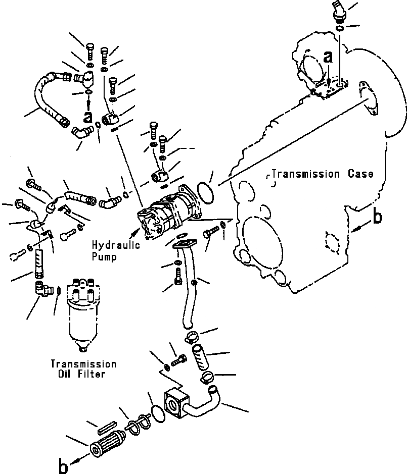 Схема запчастей Komatsu WA320-3L - FIG. F-A ГИДРОЛИНИЯ ТРАНСМИССИИ - НАСОС ТРАНСМИССИИ - МАСЛ. ФИЛЬТРS СИЛОВАЯ ПЕРЕДАЧА И КОНЕЧНАЯ ПЕРЕДАЧА