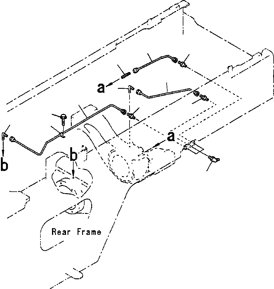 Схема запчастей Komatsu WA320-3L - FIG. J7-A СМАЗ. СИСТЕМА - УДАЛЕНН. - ЗАДН. МОСТ СУППОРТ ОСНОВНАЯ РАМА И ЕЕ ЧАСТИ