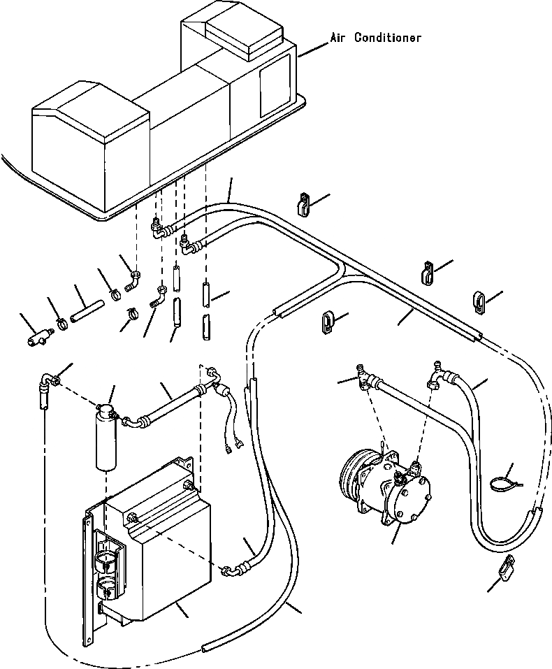 Схема запчастей Komatsu WA320-3L - FIG. K7-A ТРУБКИ КОНДИЦИОНЕРА - КОНДИЦ. ВОЗДУХА - КОНДЕНСАТОР - КОМПРЕССОР КАБИНА ОПЕРАТОРА И СИСТЕМА УПРАВЛЕНИЯ