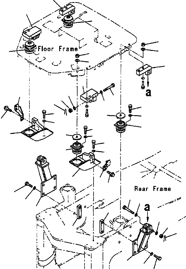 Схема запчастей Komatsu WA320-3L - FIG. K-A СУППОРТЫ КАБИНЫ- КАБИНА ROPS КАБИНА ОПЕРАТОРА И СИСТЕМА УПРАВЛЕНИЯ