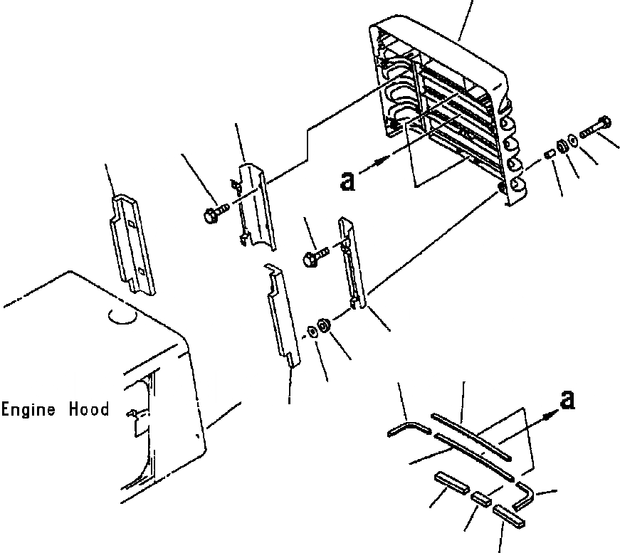 Схема запчастей Komatsu WA320-3L - FIG. M-A ЗАЩИТА РАДИАТОРА ЧАСТИ КОРПУСА