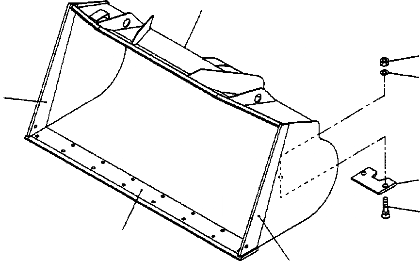 Схема запчастей Komatsu WA320-3L - FIG. T-A КОВШ - . CU. M - LIGHT МАТЕРИАЛERIAL (С BOC - . CU. M) РАБОЧЕЕ ОБОРУДОВАНИЕ