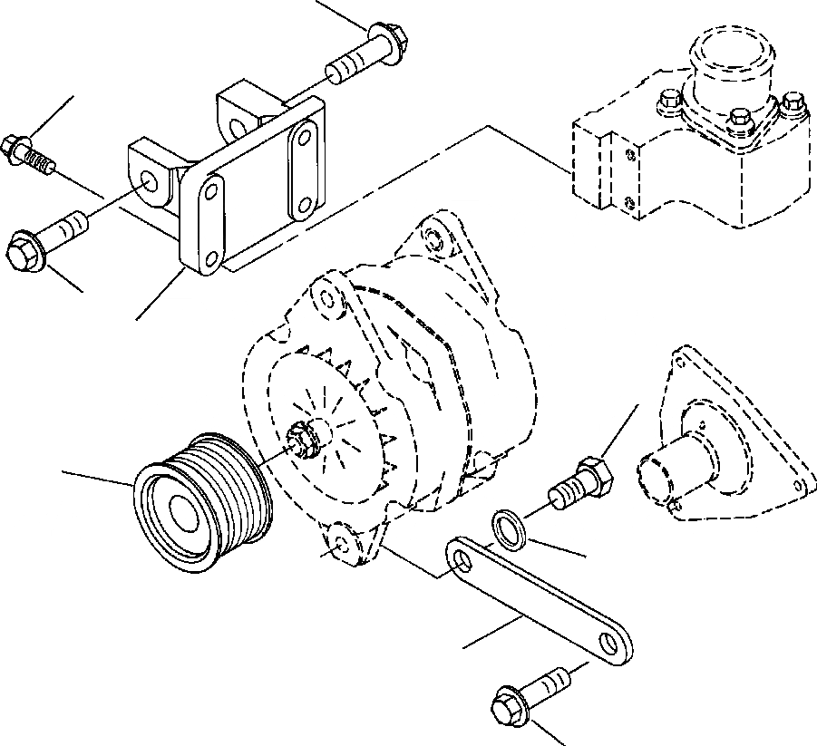 Схема запчастей Komatsu WA320-3MC - КРЕПЛЕНИЕ ГЕНЕРАТОРА ДВИГАТЕЛЬ - SADE-