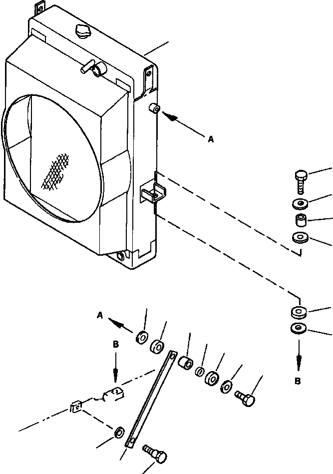 Схема запчастей Komatsu WA320-3MC - FIG NO. C-A РАДИАТОР И КРЕПЛЕНИЕ СИСТЕМА ОХЛАЖДЕНИЯ