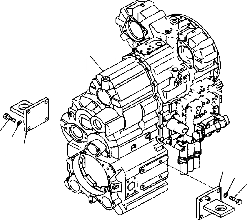 Схема запчастей Komatsu WA320-3MC - FIG NO. F-A КРЕПЛЕНИЕ ТРАНСМИССИИ КОРПУС СИЛОВАЯ ПЕРЕДАЧА И КОНЕЧНАЯ ПЕРЕДАЧА