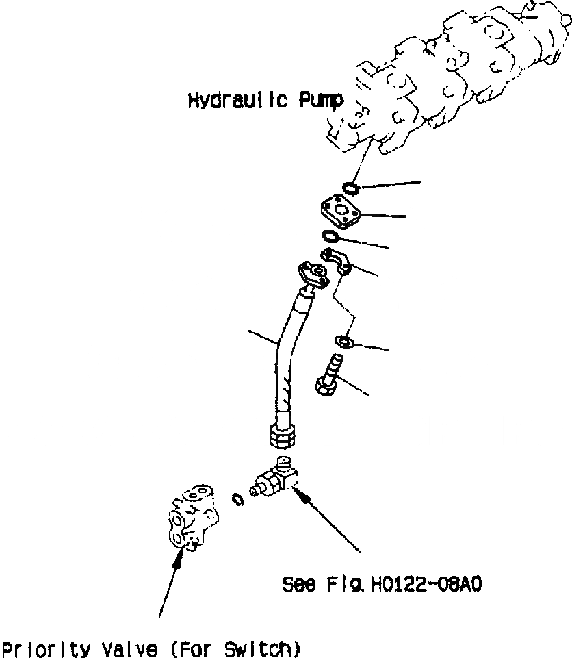 Схема запчастей Komatsu WA320-3MC - FIG NO. H-A ГИДРОЛИНИЯ ПЕРЕКЛЮЧАТЕЛЬ НАСОС - ПРИОРИТЕТН. КЛАПАН ГИДРАВЛИКА