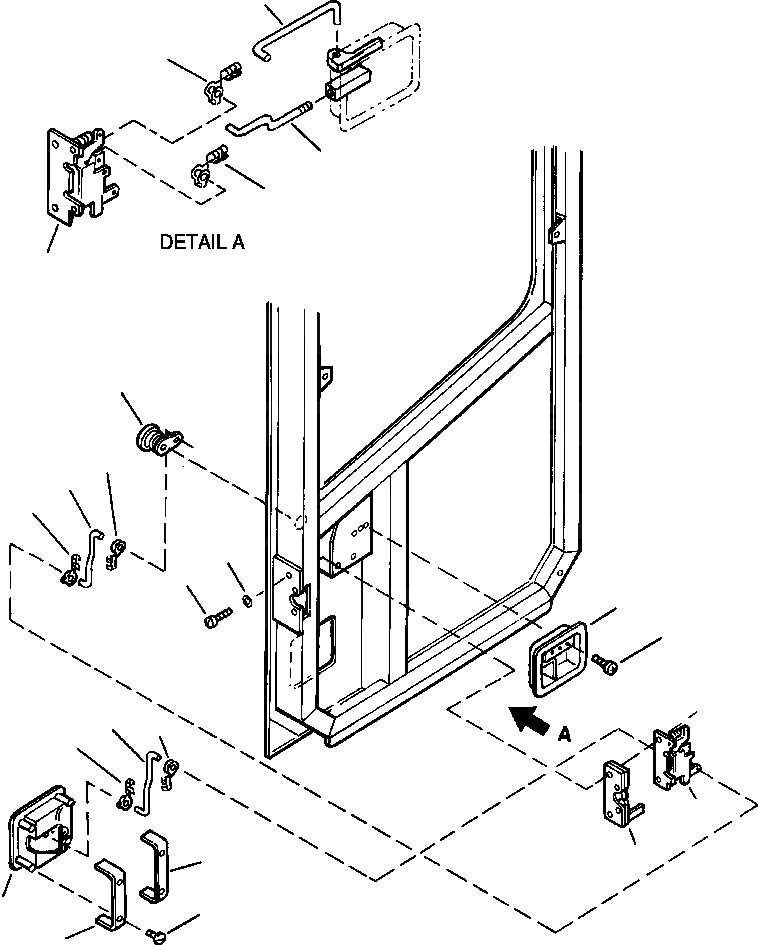 Схема запчастей Komatsu WA320-3MC - FIG NO. K-A КАБИНА ЗАМОК ДВЕРИ КАБИНА ОПЕРАТОРА И СИСТЕМА УПРАВЛЕНИЯ