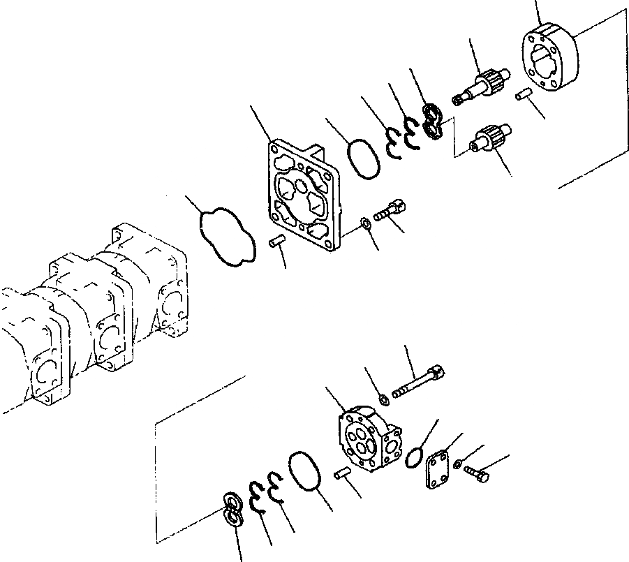 Схема запчастей Komatsu WA320-3MC - FIG NO. Y-A ОСНОВН. НАСОС НАСОС PPC РЕМ. КОМПЛЕКТЫ