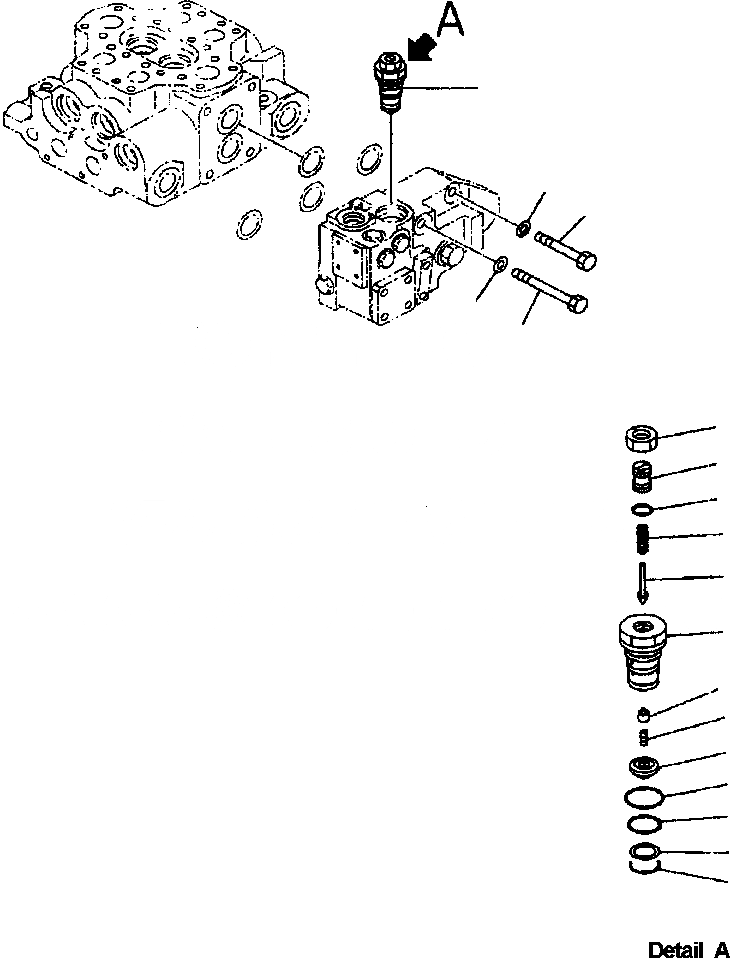 Схема запчастей Komatsu WA320-3MC - FIG NO. Y-A 2-Х СЕКЦИОНН. УПРАВЛЯЮЩ. КЛАПАН ГЛАВН. КЛАПАН РЕМ. КОМПЛЕКТЫ
