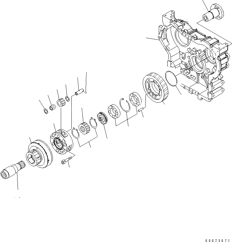 Схема запчастей Komatsu WA320PT-5L - КОРПУС ПЕРЕДАЧИ (ПРИВОД) ТРАНСМИССИЯ