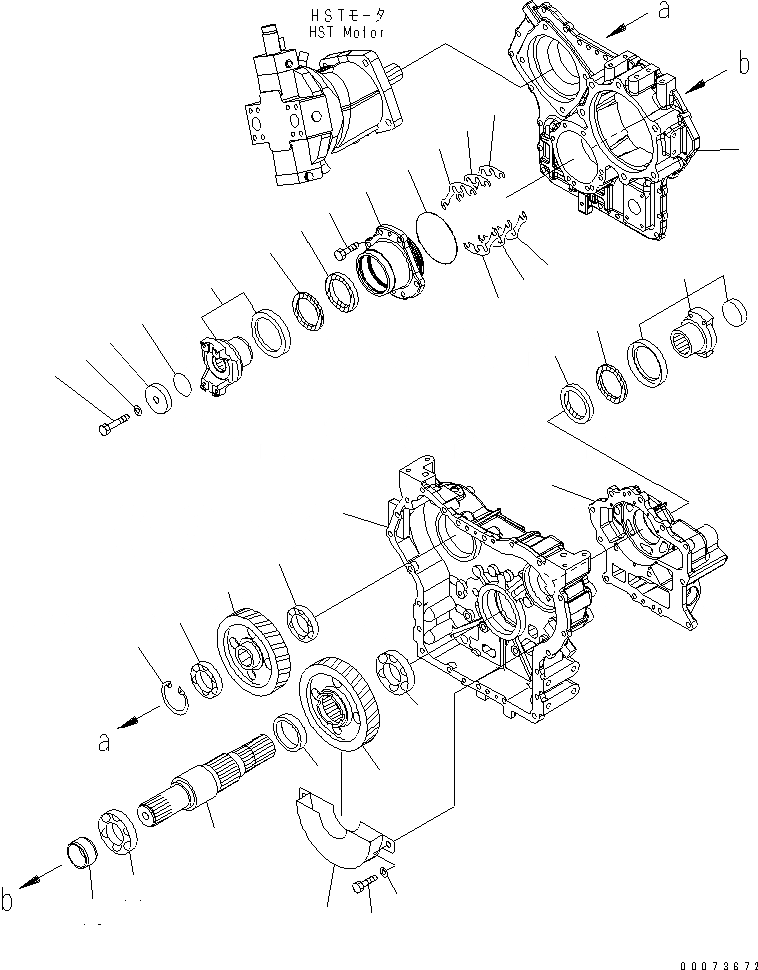 Схема запчастей Komatsu WA320PT-5L - КОРПУС ПЕРЕДАЧИ (ВЫХОД) ТРАНСМИССИЯ