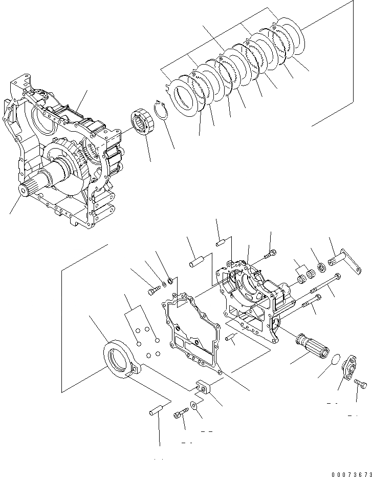 Схема запчастей Komatsu WA320PT-5L - КОРПУС ПЕРЕДАЧИ (ТОРМОЗ.) ТРАНСМИССИЯ