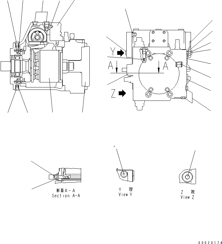 Схема запчастей Komatsu WA320PT-5L - HST НАСОС (/) ГИДРАВЛИКА