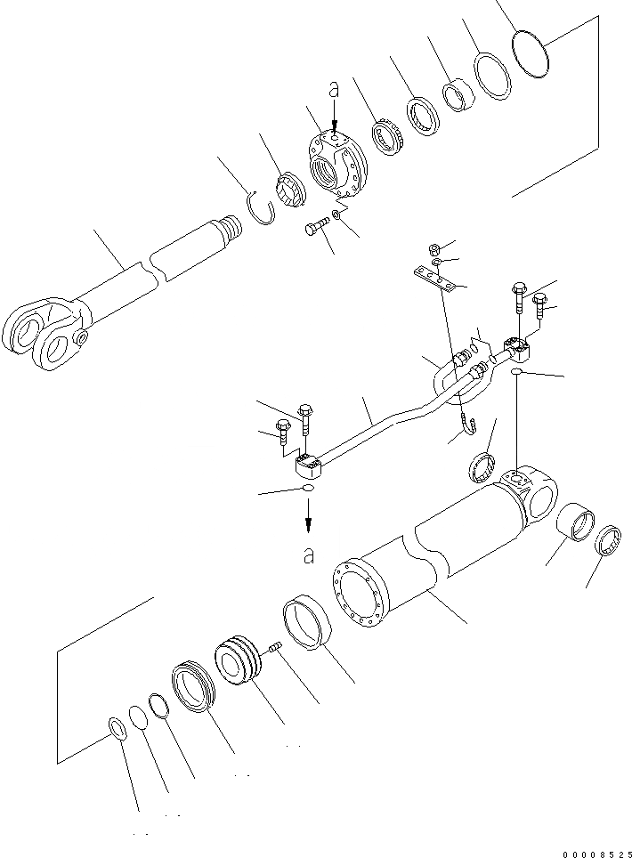 Схема запчастей Komatsu WA320PT-5L - ЦИЛИНДР СТРЕЛЫ(ВНУТР. ЧАСТИ) ГИДРАВЛИКА