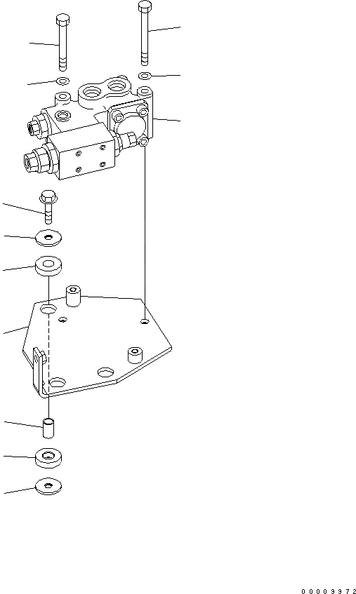 Схема запчастей Komatsu WA320PT-5L - ГИДРОЛИНИЯ (ОТСЕКАЮЩ. КЛАПАН КРЕПЛЕНИЕ) ГИДРАВЛИКА