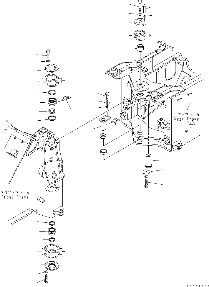 Схема запчастей Komatsu WA320PT-5L - HINGE ПАЛЕЦ ОСНОВНАЯ РАМА И ЕЕ ЧАСТИ