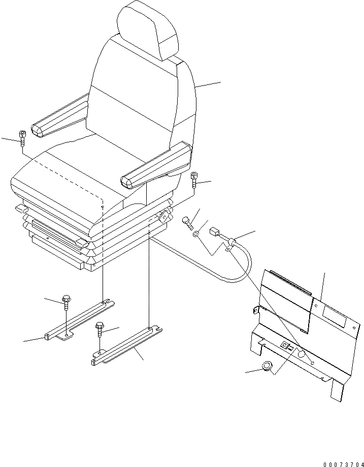 Схема запчастей Komatsu WA320PT-5L - СИДЕНЬЕ ОПЕРАТОРА (ТКАНЬ ТИП С ПОДВЕСКА) КАБИНА ОПЕРАТОРА И СИСТЕМА УПРАВЛЕНИЯ