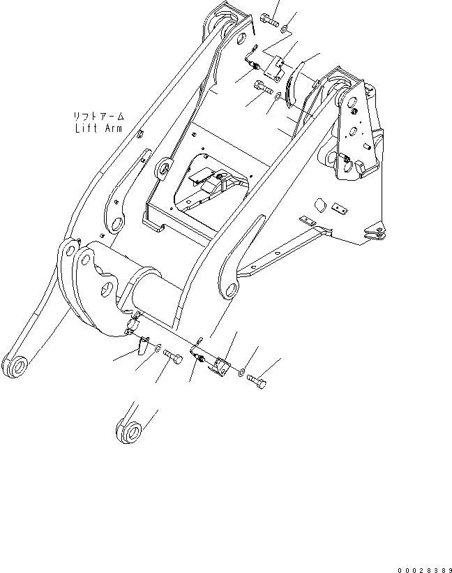 Схема запчастей Komatsu WA320PT-5L - РУКОЯТЬ И BELL CRANK (МЕХАНИЗМ ОСТАНОВКИ СТРЕЛЫ) РАБОЧЕЕ ОБОРУДОВАНИЕ