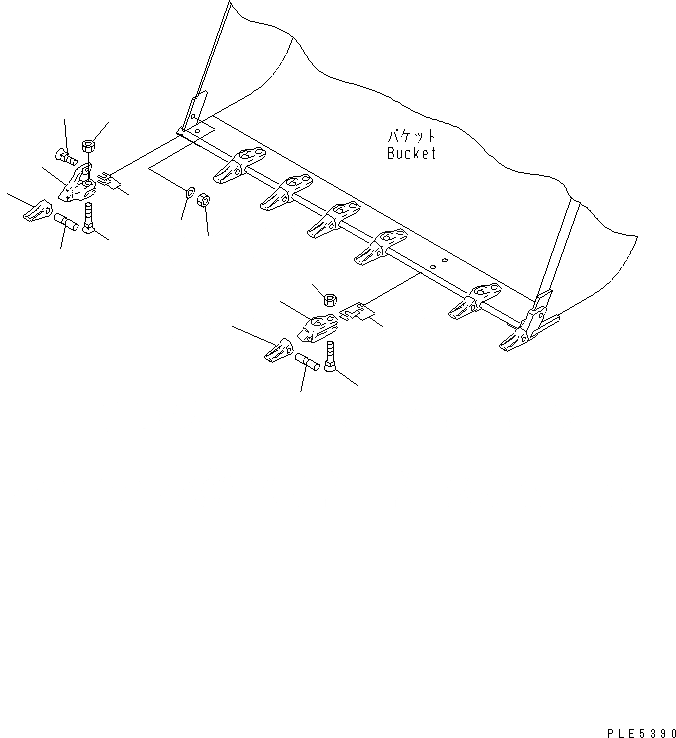 Схема запчастей Komatsu WA320PT-5L - ЗУБЬЯ(TIP ТИП) РАБОЧЕЕ ОБОРУДОВАНИЕ